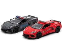 Kinsmart Die Cast 2001 Corvette Police/Firefighter Car 1:36 Scale