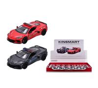 Kinsmart Die Cast 2001 Corvette Police / Firefighter Car 1:36 Scale Kinsmart Multicolor