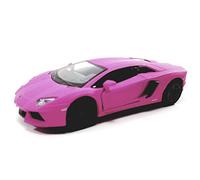 Kinsmart HOT Pink Matte Aventador LP-700 1:38 Scale Diecast Metal Model Car Opening Doors Pullback Go action
