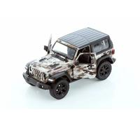 KiNSMART - Jeep Wrangler Rubicon Off Road 4x4 5 inch 1:34 Scale Die Cast Model Replica Toy Car (Brown Camouflage)