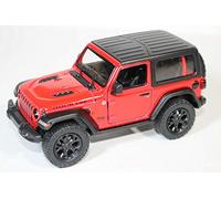 KiNSMART - Jeep Wrangler Rubicon Off Road 4x4 5 inch 1:34 Scale Die Cast Model Replica Toy Car Hardtop Red
