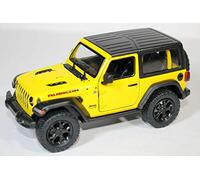 KiNSMART - Jeep Wrangler Rubicon Off Road 4x4 5 inch 1:34 Scale Die Cast Model Replica Toy Car (Yellow Hardtop)