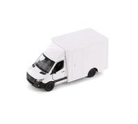 KiNSMART - Mercedes-Benz Sprinter Cargo Van 1:48 O Scale 5" Die Cast Metal Model Toy Van, Pull-Back Action (White Box Truck)