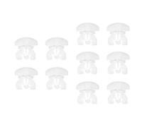 KINSPON 10Pieces Intermediate Lock White Curtain Track End Stop For Operations In Any Room