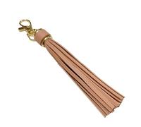 KINSPON Handmade Tassels Keychain Bag Charm Stylish PU Leather Tassels Keychain Pendant With Metal Rings For Secure Attachment