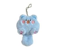 KINSPON Plush Cat Keychain Cartoon Animal Pendant Keyring Fashionable Stuffed Key Rings Jewelry for Backpacks and Phones