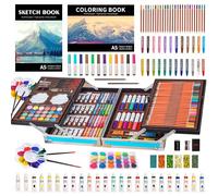 KINSPORY Art Set for Kids, 139 PCS Deluxe Painting Drawing Kit