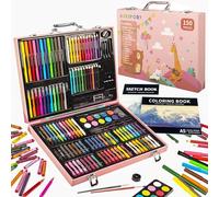 KINSPORY Art Set for Kids, 150 PCS Deluxe Painting Drawing Kit