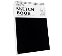 KINSPORY Sketchbook A4, Sketch Pad - 21 x 29.7cm, 100 Pages (50 Sheets) 100gsm Acid-Free Art Drawing Pad, Spiral Bound Drawing Paper, Painting Writing Sketching Pad for Kids Adult Teens Girls Boys