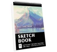 KINSPORY Sketchbook A4, Sketch Pad - 21 x 29.7cm, 200 Pages (100 Sheets) 100gsm Acid-Free Art Drawing Pad, Spiral Bound Drawing Paper, Painting Writing Sketching Pad for Kids Adult Teens Girls Boys
