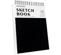 KINSPORY Sketchbook A4, Sketch Pad - 21 x 29.7cm, 200 Pages (100 Sheets) 100gsm Acid-Free Art Drawing Pad, Spiral Bound Drawing Paper, Painting Writing Sketching Pad for Kids Adult Teens Girls Boys