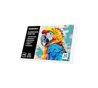 KINSPORY Watercolour Paper Pad A6 x 30 Sheets - 300GSM Glue Bound, Cold-Pressed Texture Art Watercolour Paper, Sketchbook for Painting, Drawing, Sketching and Mixed Media - 10.5 x 14.8 cm