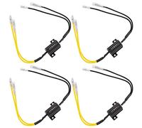 Kinstecks 4PCS 25W 8Ohm LED Load Resistors LED Turn Signal Resistor Flasher Adaptor Flash Fix Error for LED Turn Signal Lights LED License Plate Lights DRL-Yellow Black