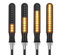 Kinstecks 4PCS Motorcycle Indicators Flowing Turn Signal Lights Motorbike Turning Indicators 12V for Motorcycle Motorbike Scooter Quad Cruiser Off Road