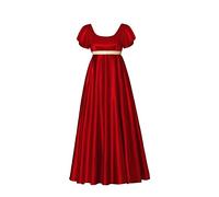 kinstell Regency Dresses for Women 1800s Dress Satin Vintage Regency Dress Sash Victorian Tea Party Gown