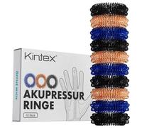 Kintex Acupressure Rings Pack of 10 Stainless Steel Finger Massage Rings