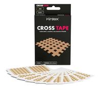 Kintex Cross Tape - Self-Adhesive, Skin-Friendly, Waterproof Kinesiology Tape - Grid Tape for Pain and Trigger Dots - Pack of 20 - Beige - 44 x 52 mm