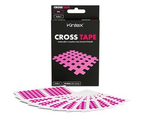 Kintex Cross Tape - Self-Adhesive, Skin-Friendly, Waterproof Kinesiology Tape - Grid Tape for Pain and Trigger Dots - Pack of 20 - Pink - 44 x 52 mm