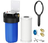 Kintim Whole House Water Softener Alternative, 4-Layer Scale Prevention Filter with 25,000 Gallons Capacity, Reduces Chlorine and Prevents Scale Buildup on Shower Head, Dishwasher, and More