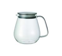 Kinto Unitea One Touch Stainless Steel Teapot 720ml Heat Resistant Glass Teapot with Stainless Steel Strainer in Lid (Japan Import)