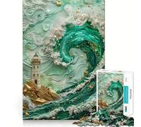 Kintsugi Art Lighthouse Teenagers 1000 Piece Jigsaw Puzzle Enjoyable Game Precise Edge Family Enjoyable (50x75cm)