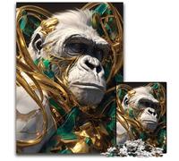 Kintsugi Art White Ape Jigsaws 1000 Pieces for Adults Challenging Puzzles Brain Teaser Game Interactive Family Game Suitable for Ages 14 1000 PCS(38x26cm)