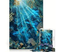 Kintsugi Coral Dreams 1000 Pieces Jigsaw Puzzles for Teenagers Memory Train Smooth Thick Home Game Birthday Art Gift (38x52cm)