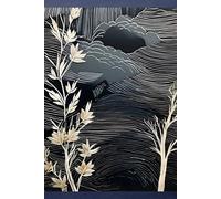 KINTSUGI INDIGO GOLD Botanical Floral Vintage Japanese-Black Gray WELLNESS JOURNAL NOTEBOOK DIARY Asian Oriental Flower Artist Women Men Teen GIFT: ... Homeschool College Ivy League University