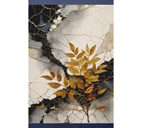 KINTSUGI INDIGO GOLD Botanical Floral Vintage Japanese-PEACE WELLNESS HELP JOURNAL NOTEBOOK DIARY Asian Oriental Flower Artist Women Men Teen GIFT: ... Homeschool College Ivy League University