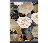 KINTSUGI INDIGO GOLD Botanical Floral Vintage Japanese-PEACE WELLNESS HELP JOURNAL NOTEBOOK DIARY Asian Oriental Flower Artist Women Men Teen GIFT: ... Homeschool College Ivy League University