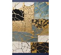 KINTSUGI INDIGO GOLD Botanical Floral Vintage Japanese-TAO ZEN PEACE WELLNESS JOURNAL NOTEBOOK DIARY Asian Oriental Flower Artist Women Men Teen GIFT: ... Homeschool College Ivy League University