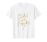Kintsugi Kintsukuroi Imperfect Japanese Art Wabi Sabi Value Graphic T-Shirt, Men, White, S