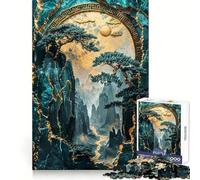 Kintsugi Mountain Realm Hard Jigsaw Puzzle for Adults 1000 Pieces Recall Boost Accurate Cut Real Challenge Home Art (38x52cm)