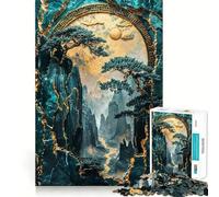 Kintsugi Mountain Realm Jigsaw Puzzles for Teenagers 1000 Piece Logic Build Sharp Color Fun Hobby Art Work (50x75cm)