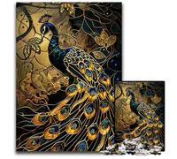 Kintsugi Peacock Jigsaw Puzzles for Adults 1000 Piece Paper Jigsaw Puzzles for Adults Ideal And Home Decor 1000 PCS(38x26cm)