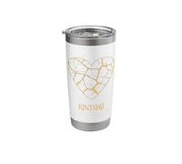 Kintsugi Pottery Golden Heart Repaired Stainless Steel Insulated Tumbler