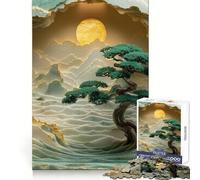 Kintsugi Rising Sun Jigsaw Puzzles for Adults 1000 Pieces Recall Enhancer Creative Play Pattern Build Birthday Gift (50x75cm)