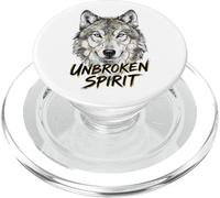 Kintsugi Wolf Unbroken Spirit Resilience Art Graphic PopSockets PopGrip for MagSafe