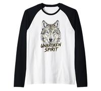 Kintsugi Wolf Unbroken Spirit Resilience Art Graphic Raglan Baseball Tee