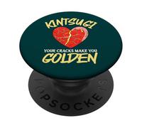 Kintsugi Your Cracks Make You Golden Japanese Pottery Art PopSockets Adhesive PopGrip