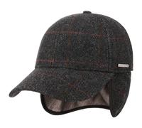 Stetson Kinty Wool Cap with Ear Flaps Lined Peaked Cap Men Fall Winter Grey