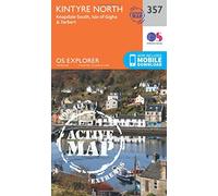 Kintyre North Map | Weatherproof | Knapdale South, Isle of Gigha & Tarbert | Ordnance Survey | OS Explorer Active Map 357 | Scotland | Walks | Hiking | Maps | Adventure