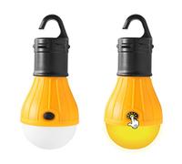 KINUR LED Camping Lantern-Amber Color,Blue Light Blocking [2 Pack Battery not Include] Portable Outdoor Tent Light Emergency Bulb Light for Camping, Hiking, Fishing,Hurricane, Storm, Outage