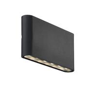 Nordlux Kinver Outdoor Patio Terrace Metal Wall Light In Black (Diam) 19.5Cm