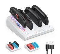 Kinwin Charging Dock for Nintendo Switch 2/1/OLED for Joy-con, Magnetic Charger Station for Joycon 2, Stand Accessory for Switch 2/1/OLED