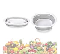 Kinwodon Collapsible Washing up Bowl, 4L Folding Hand Wash Basin Portable Washbasin Multipurpose Outdoor Travel Basin Bucket for Kitchen Camping Caravans
