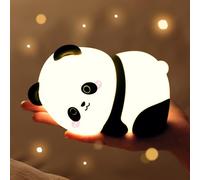 KinYiLO Panda Cute Night Light for Toddlers Kids Baby - Nursery Ambient Lamp with Auto Off 30Min Timer, Rechargeable Battery, Cordless Soothing Sleeping Companion for Children, Bedside Gift