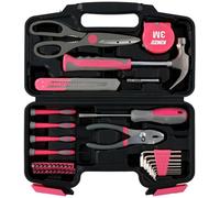 Kinzo 8711252177960 Tool Set 39 Pieces for Home Use Pink