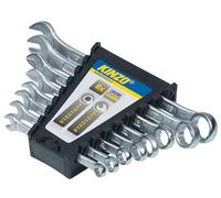 KINZO 871125271976 8-19mm Chrome Vanadium Socket Wrench and Ring Spanner Set