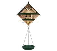 Kinzo Bird Feeder with Water Bowl and Fruit Hook - Hanging Bird Feeder for Small Birds - Feeder for Seeds Nuts and Fat Balls